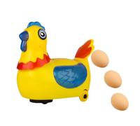 Gogogmee Giocattolo Gallina Elettrica che Cammina e Canta per Set 3 Uova Giocattolo Canterino Stabile Ruote Regalo Educativo per Migliorare Coordinazione e Colore Casuale