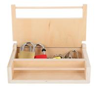 Gogogmee Giocattolo Montessori in Legno con Diverse Serrature Educative per Set Didattico con Blocco per Sviluppo Concentrazione e Coordinazione Manuale