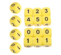 Gogogmee Gioco di dadi numerici da 16 pezzi: dadi numerici in acrilico da 16 mm per insegnare l'addizione e il pensiero logico - Accessori leggeri per l'aula