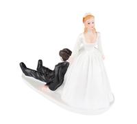 Gogogmee Groom Wedding Cake Topper Resin Small Bride And Groom Figurine For Romantic Wedding Cake Decoration Unique Symbolic Design For Memorable Marriage Celebration