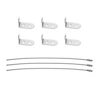 Gogogmee Kit Antiribaltamento per Mobili da Parete 3 Pezzi in Ferro Cinghia di Sicurezza per Dispositivo Antiribaltamento Versatile per Librerie Armadi e Cassettiere Montaggio Rapido