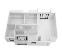 Gogogmee Kit Architettonico Te Materiale Non Verniciato per Visualizzazione Progetti Adatto per Architetti e Hobbyisti