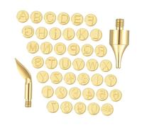 Gogogmee Kit Punte per Pirografia Legno Fai da Te con Teste Intercambiabili Lettere Numeri Simboli Resistente Alte Temperature per Intaglio e Decorazione Artigianale