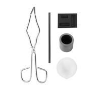 Gogogmee Kit Strumenti per Gioielli in Grafite 5 Pezzi Crogiolo Ceramico e Pinze per Crogioli, Resistente all’ossidazione e Alta Precisione, per Fusione e Colata Artigianale di Oro