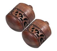 Gogogmee Lanterna in Legno Fai da Te Ciondolo Decorativo per Aromi, Set da 2 Pezzi Flacone di Palline Profumate per Diffusore Sospeso in Casa, Accessorio Aromatico Intagliato, Compatto
