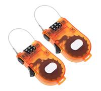 Gogogmee Lucchetto a Combinazione per Bicicletta e Snowboard Cavo in Acciaio Estensibile, Resistente e Portatile, Set da 2 Pezzi Arancione per Scooter, Passeggini e Valigie da Viaggio