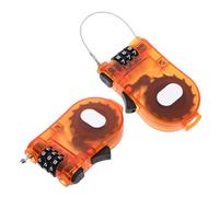 Gogogmee Lucchetto Antifurto per Bici Cavo in Acciaio Retrattile, Mini Lucchetto Arancione Portatile Combinazione, Sicurezza Flessibile per Snowboard, Passeggini e Bagagli, Set da 2 Pezzi