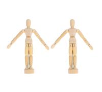Gogogmee Manichino in Legno 2 Pezzi: Set di manichini artistici in Legno - Figure umane snodabili per artisti - Modelli snodabili per Pittura e Artigianato