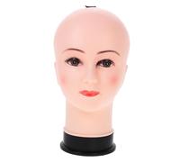 Gogogmee Manichino Testa Femminile in Plastica Resistente per Esposizione Parrucche Cappelli Gioielli e Occhiali Supporto per Vetrine Negozi e Merchandising