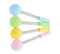 Gogogmee Martello Terapeutico a Molla 4 Pezzi Palla in Silicone, per Collo Portatile Manico Telescopico, Strumento Antistress per Massaggi a Casa, Adatto a Uomini, e Anziani