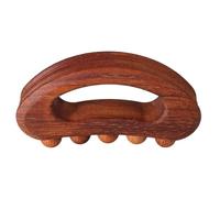 Gogogmee Massaggiatore Anticellulite in Legno con Struttura Curva e Cinque Sfere per Trattamento Gua Sha Liscia e Versatile per Corpo e Piedi