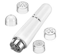 Gogogmee Massaggiatore Elettrico Viso e Collo 4-in-1 Placcatura Bianca, Mini Bastoncino per Massaggio Oculare e Applicatore Crema Viso, Dispositivo per Pulizia Profonda e Tonificazione