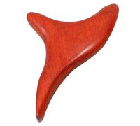 Gogogmee Massaggiatore Manuale in Legno a Tre Punte per Corpo e Viso Strumento Gua Sha Multifunzione per Massaggio Thailandese Compatto e Portatile per Relax e Benessere in Viaggio