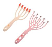 Gogogmee Massaggiatore per Cuoio Capelluto con Artigli e Rullo, Kit Portatile 2 Pezzi per Massaggio Rilassante Testa e Chioma, Strumento Compatto per Uso a Casa, Ufficio e Viaggio