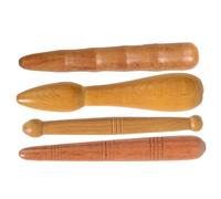 Gogogmee Massaggiatori per Piedi in Legno 4 Pezzi Set Bastoncini per Massaggio ai Piedi Professionali, Strumenti Portatili per Massaggio della Pianta, Adatti per Uso Domestico, Viaggi