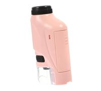 Gogogmee Microscopio Monoculare per Portatile in Plastica Rosa Ingrandimento Biologico per Accessorio Didattico e Sperimentazione Scientifica Scuola