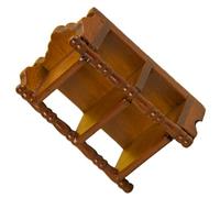 Gogogmee Mini Libreria Decorativa in Legno per Casa delle Bambole Scaffale Multifunzionale in Miniatura per Piante e Accessori Portaoggetti Compatto e Resistente per Mobili Casa Bambole