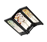 Gogogmee Mini Paravento Cinese da Scrivania in Acrilico Resistente Divisorio Decorativo Feng Shui per Ufficio e Casa Scultura da Tavolo Compatta e Elegante