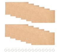 Gogogmee Mini Pezzi di Carta Kraft Scrivibile 200 Pezzi - Biglietti Portafortuna per Matrimoni e Feste - Strisce Vintage per Messaggi e Pergamene dei Desideri Adatte a Bomboniere