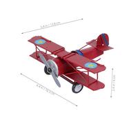 Gogogmee Modello Aeroplano in Ferro Battuto Rosso Vintage Decorazione da Tavolo Stile Retrò Resistente per Casa e Ufficio Idea Regalo