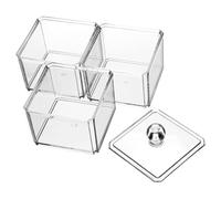 Gogogmee Organizer Trasparente in Acrilico a Strati Scatola Porta Gioielli Impilabile per Orecchini Collane e Bracciali Contenitore Cosmetici e Trucchi Elegante per Casa e Negozio