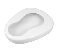 Gogogmee Padella da Letto Versatile e Comodo per Anziani e Pazienti in Smalto Bianco Uso Notturno per Assistenza a Domicilio e Infermieristica Accanto al Letto