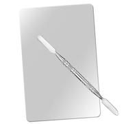 Gogogmee Palette in Acciaio Inossidabile Per Trucco Con Spatola Professionale Portatile Per Miscelare Correttori Fondotinta e Ombretti Per Nail Art e Makeup Personalizzato