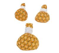 Gogogmee Palline da Massaggio Thailandesi 3 Pezzi Erbe Cinesi Naturali per Massaggio Corpo Completo, Sacchetti Riscaldanti di Medicina Tradizionale, Set Compatto per Uso Domestico