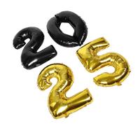 Gogogmee Palloncini Numero Nero Oro Decorazioni Eleganti per Capodanno e Feste Palloncini Foil per Addobbi Party e Celebrazioni