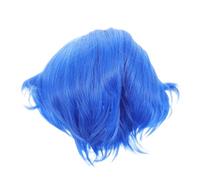 Gogogmee Parrucca Per Parrucca Sintetica Sintetica Corta Teenager Di Halloween Parrucche Da Bambina Costume Filo Ad Alta Temperatura Blue