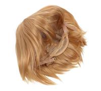 Gogogmee Parrucca Uomo Sintetica Corto Fluffy Capelli Resistenti al Calore Dorata per Halloween Cosplay e Costume Leggera e Traspirante per Uso Quotidiano e Feste