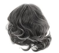 Gogogmee Parrucche Corte Da Donna Bianca Parrucca Grigia Per Donne Anziane Acconciature Ricce Parrucca Bianca Parrucca Corta Frontale in Pizzo