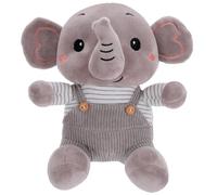 Gogogmee Peluche Elefante Piccolo Bretelle in Cotone Piuma Giocattolo per Bambola di Peluche Cartoon Grigia Decorazione Morbida per Cameretta e Soggiorno