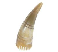 Gogogmee Pettine Di Corno Massaggiante Per Capelluto Pettine Per Alla Testa in Corno Naturale Per Capelli Denti Larghi Per Rimozione Di Polvere e Sporco