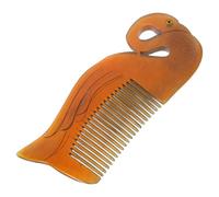 Gogogmee Pettine in Corno di Bue Antistatico Intagliato a Forma di Acquatico Massaggiante per Chioma Portatile per Uso a Casa e Viaggi Delicato e Pratico per Lisciare e Districare