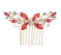 Gogogmee Pettine Laterale per Chioma Rossi da Sposa Strass Fermaglio Leggero e Resistente Accessori Decorativi per Chioma da Donna per Matrimoni e Cerimonie