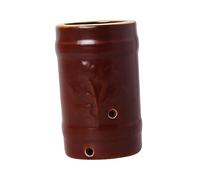 Gogogmee Piccolo Contenitore per Il Calore della Moxa Porta Cono di Moxa per Terapia Scatola per Moxibustione in Ceramica Marrone