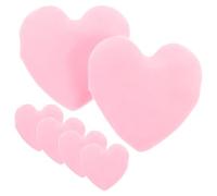 Gogogmee Piumino Da Cipria a Forma Di Cuore Per Cipria in Polvere Libera 6 Pezzi, Piccolo Puff Make up Laccetto Per Trucco Viso, Compatto Per Viaggio e Applicazione Precisa