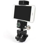Gogogmee Porta Cellulare per Manubrio E-bike e Moto con Bussola Antifurto e Rotazione Supporto Sicuro per da Ciclismo e Scooter Nero
