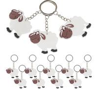 Gogogmee Portachiavi a Forma di Pecora in PVC 12 Pezzi Ciondoli Animali Colorati per Bomboniere Feste di Compleanno Decorazioni Appendibili Simpatiche per e Accessori Borse