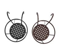 Gogogmee Portavasi da Balcone e Supporti per Vasi di Fiori Sospesi Ringhiera, Set 2 Pezzi in Metallo Nero e Bronzo, per Giardino e Interno, Facile da Appendere e Resistente, Complemento