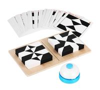 Gogogmee Puzzle Per Cervello in Legno Blocchi Da Costruzione, Rompicapo Educativo Per Ragazzo Ragazza e Adulti, Set 32 Pezzi e 40 Carte Sfida Per Sviluppo Cognitivo e Gioco Sociale