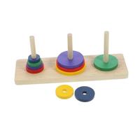 Gogogmee Puzzle Torre Hanoi in Legno Colorato per Adulti e Gioco Intellettuale e Creatività Rompicapo da Tavolo Sicuro e Resistente