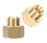 Gogogmee Raccordo Adattatore per Propano in Ottone Massiccio da Interno 3/8 a Esterno 9/16 2 Pezzi per Tubi Flessibili Camper, Giunto Riduttore Compatto e Smontabile per Serbatoi Gas Propano