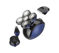 Gogogmee Rasoio Elettrico Cordless 5 Testine Mini Rasoio da Uomo per Barba e Testa Rasata Leggero Portatile USB per Cura Personale Quotidiana