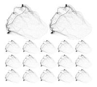 Gogogmee Retine per Chioma Nere Elastiche a Rete Fine 50Cm 100 Pezzi - Retina Invisibile per Chignon da Donna e Uomo Traspirante Riutilizzabile Adatta per Danza Catering e Acconciature