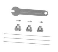Gogogmee Ricambi Aerografo Professionale con Ugelli e Aghi Accessori Solidi e Durevoli per Spruzzo Tessuti e Vernici Compatibile con Aerografi Comuni Facile da Installare