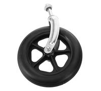 Gogogmee Ruota Anteriore con Cuscinetto per Carrozzina Assemblaggio Forcella Frontale Nero Rinforzato Sterzata Regolare e Stabile per Sostituzione e Manutenzione