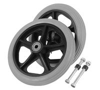 Gogogmee Ruote Anteriori Per Sedia a Rotelle 7 Pollici, Set Da 2 Ruote Sostituibili Resistenti All'usura, Accessorio Multiuso Per Sostituzione Pratica Su Sedie a Rotelle Per Anziani e Pazienti