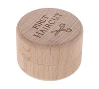 Gogogmee Scatola dei Ricordi per Primo di Chioma in Legno Beige, e Facile da Aprire, Elegante e Semplice, per Shower o Annuncio Nascita